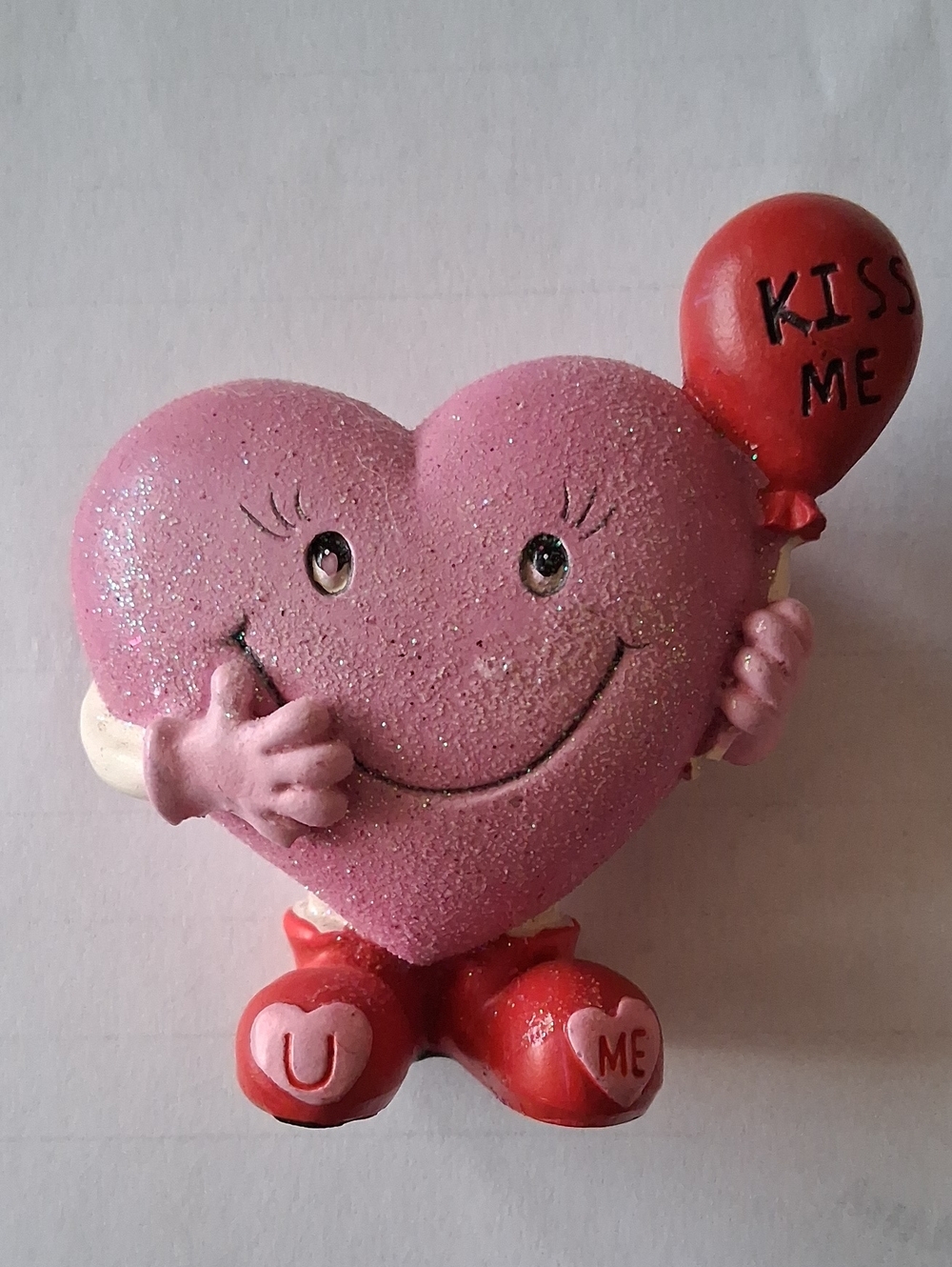 Pink Heart Character Decorative Figurine